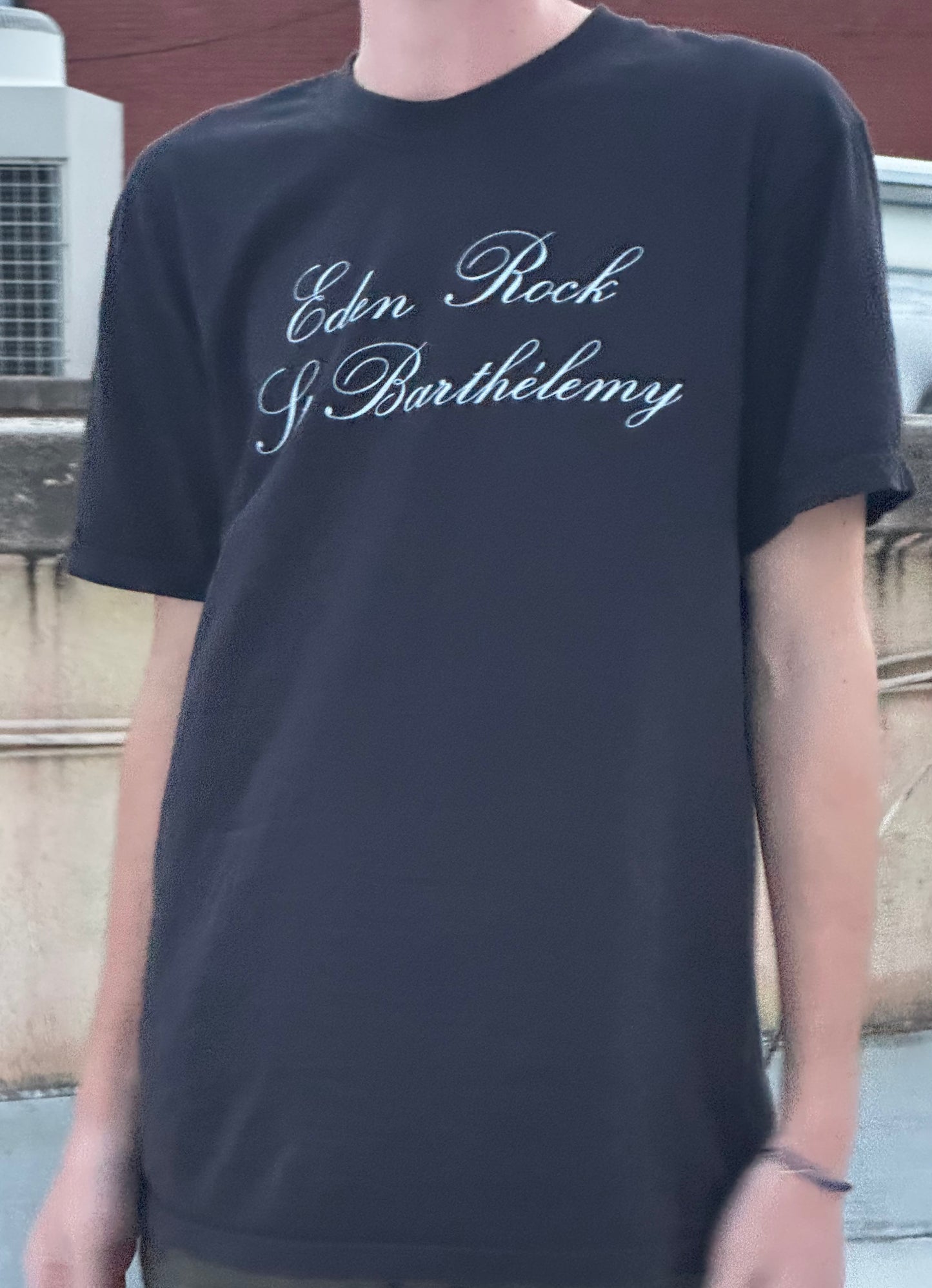 2000s EDEN ROCK ST. BARTHÉLEMY WASHED BLACK TEE