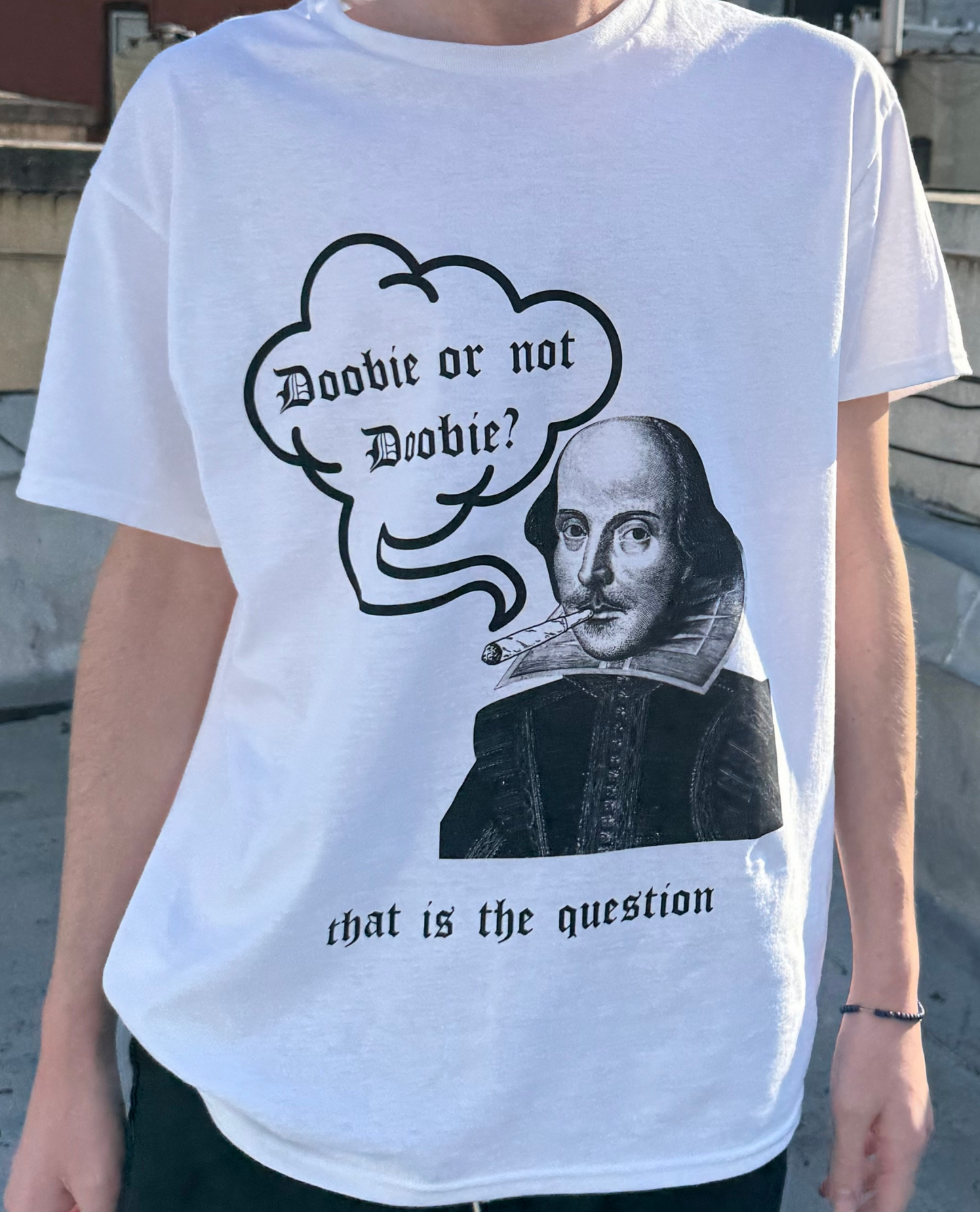 90s DOOBIE OR NOT DOOBIE WASHED WHITE TEE